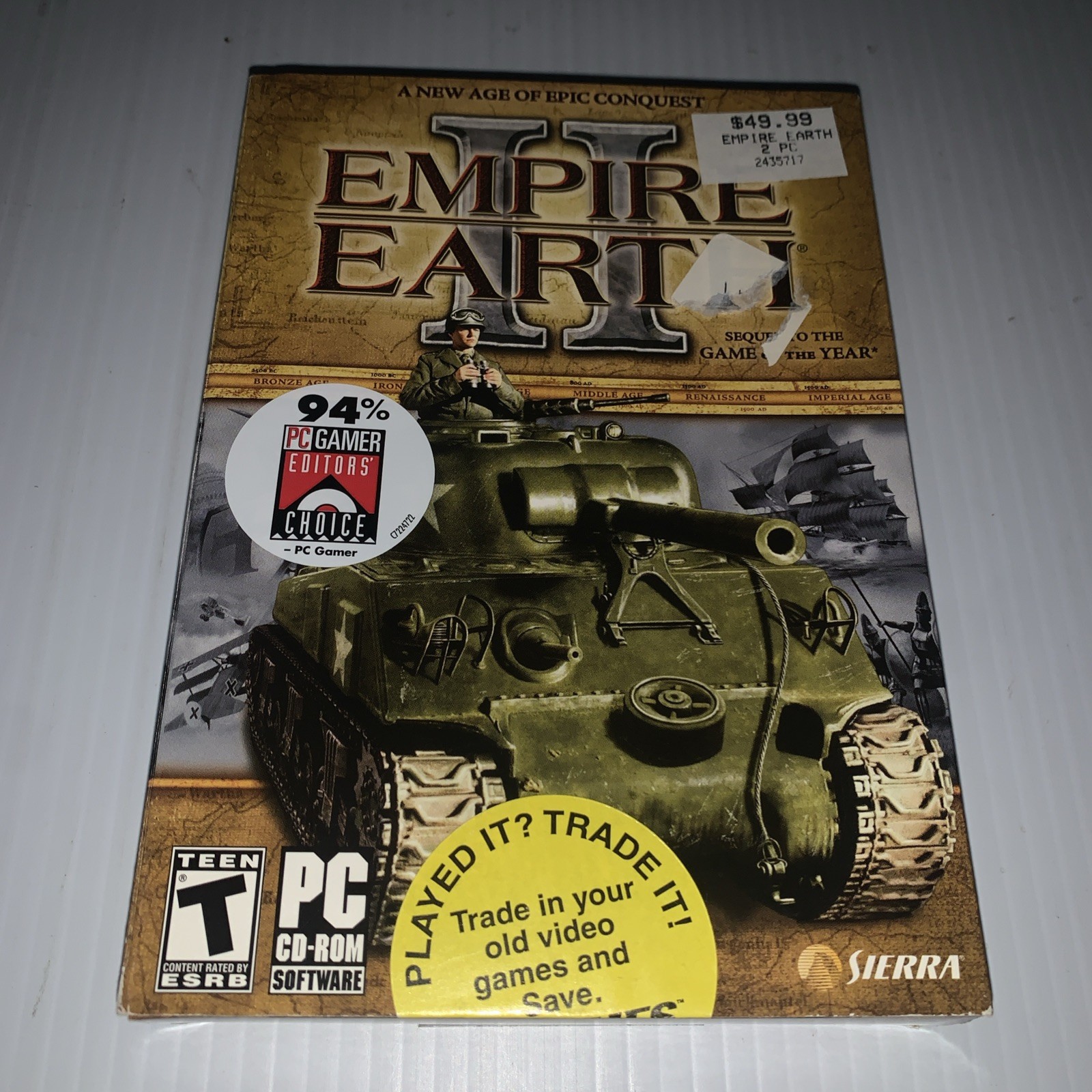 Empire Earth II Game Complete with 2 discs Box And Manual inserts for PC CD-Rom