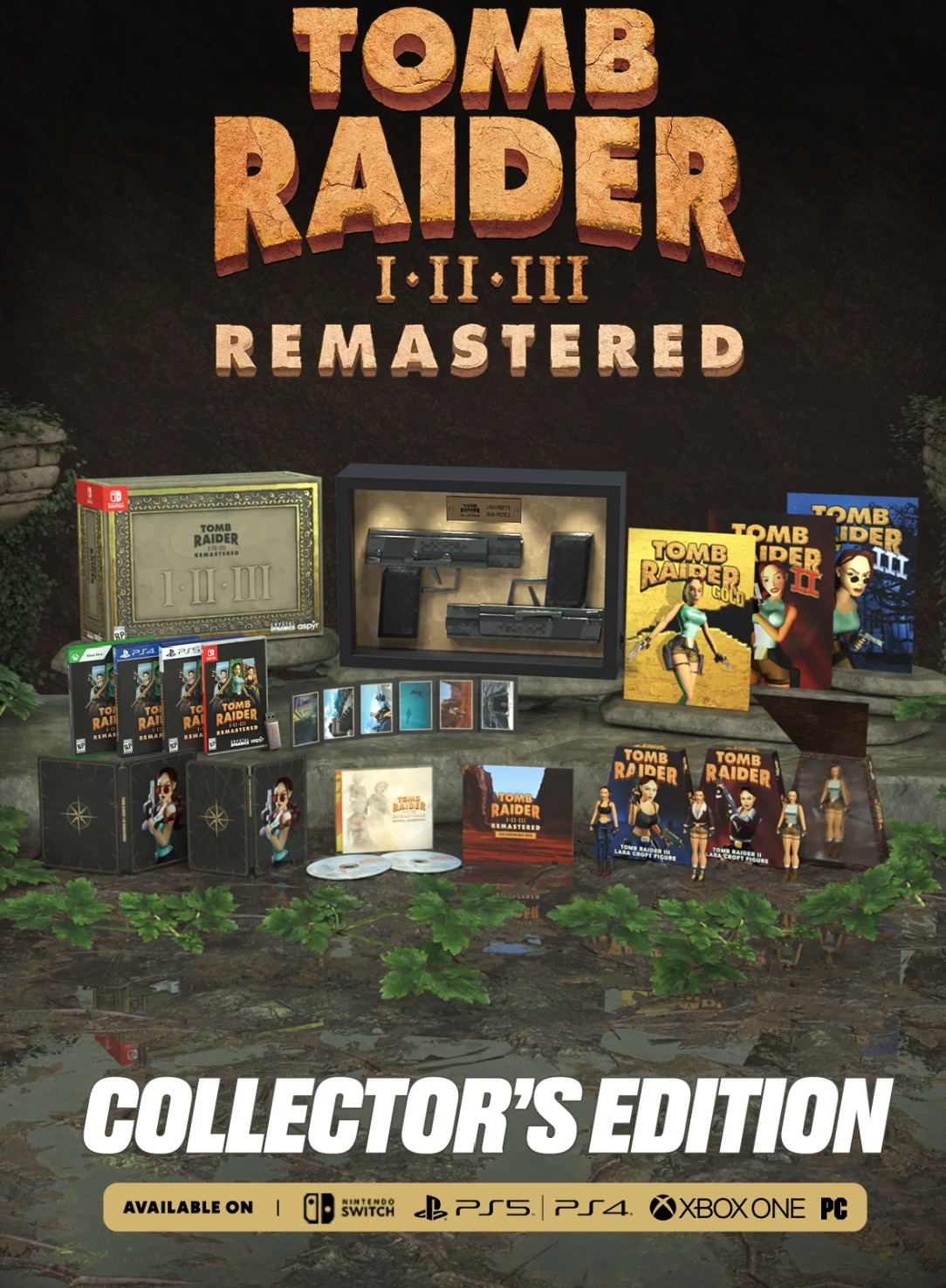 Tomb Raider Remastered 1 2 3 Collector's Edition XBOX ONE X S Series USA LRG
