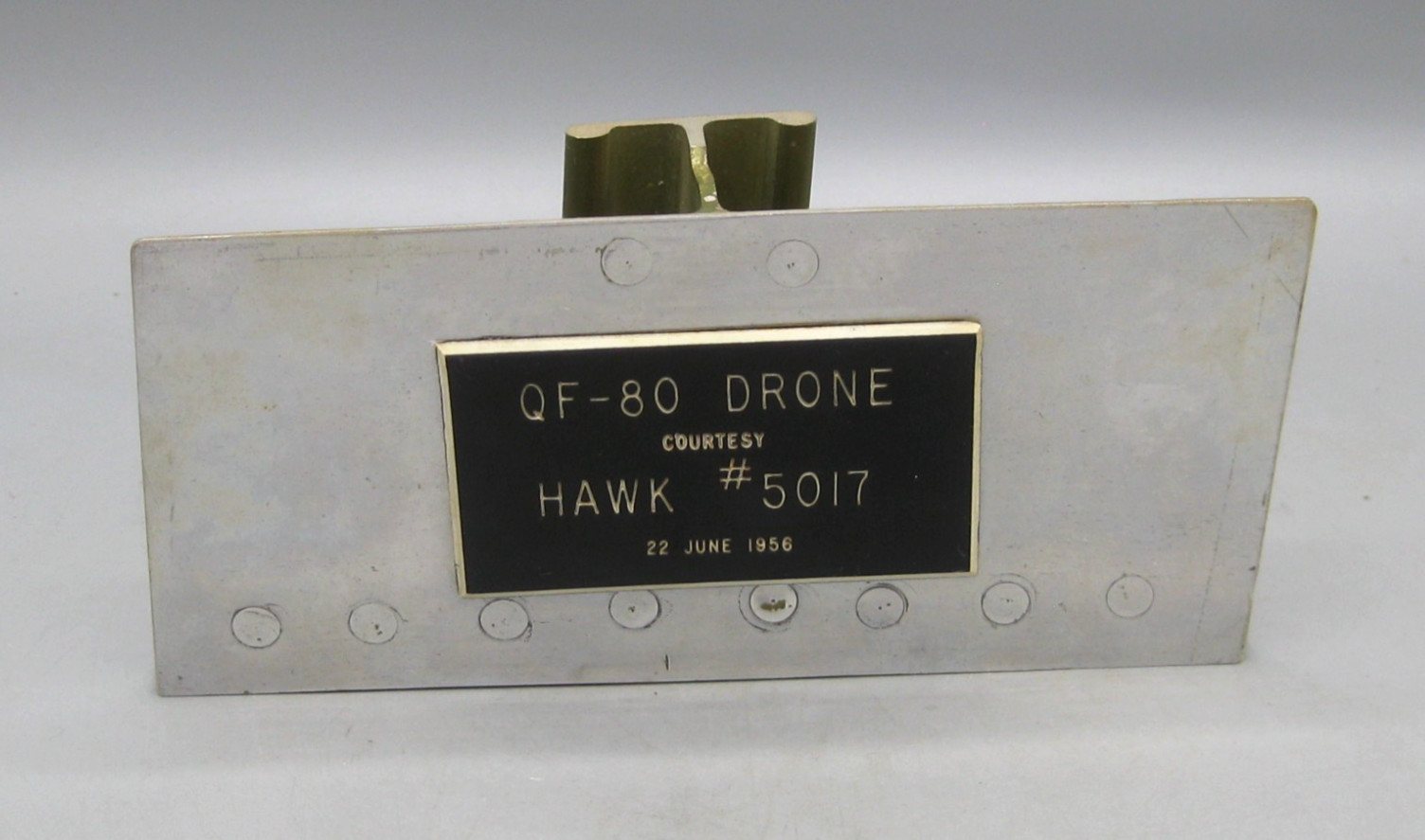 Vtg 1956 QF-80 Shooting Star Jet Drone Presentation Fragment Piece Display Model