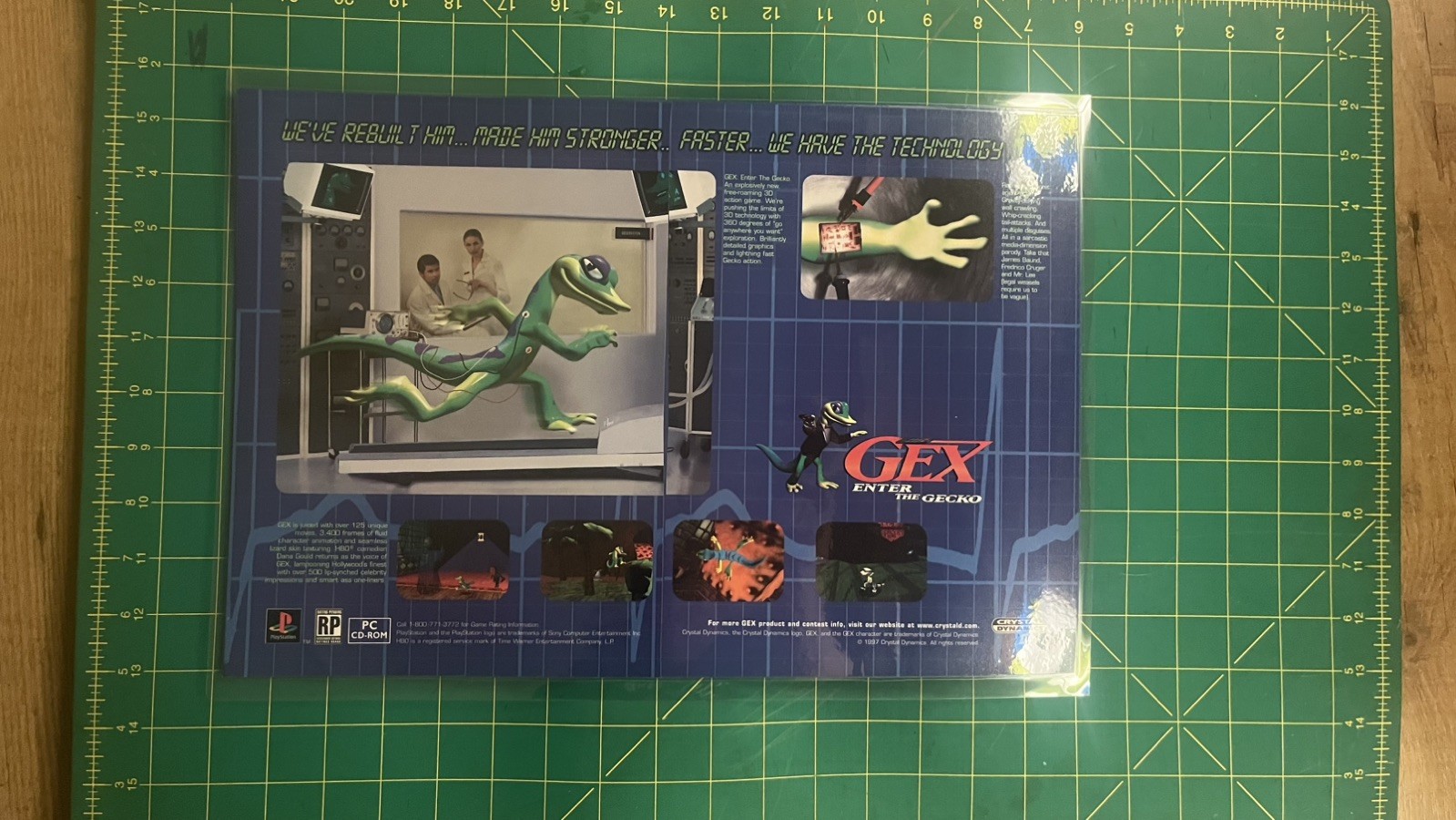 1997-98 Gex Enter the Gecko Playstation 2 Laminated Ad Video Game Poster