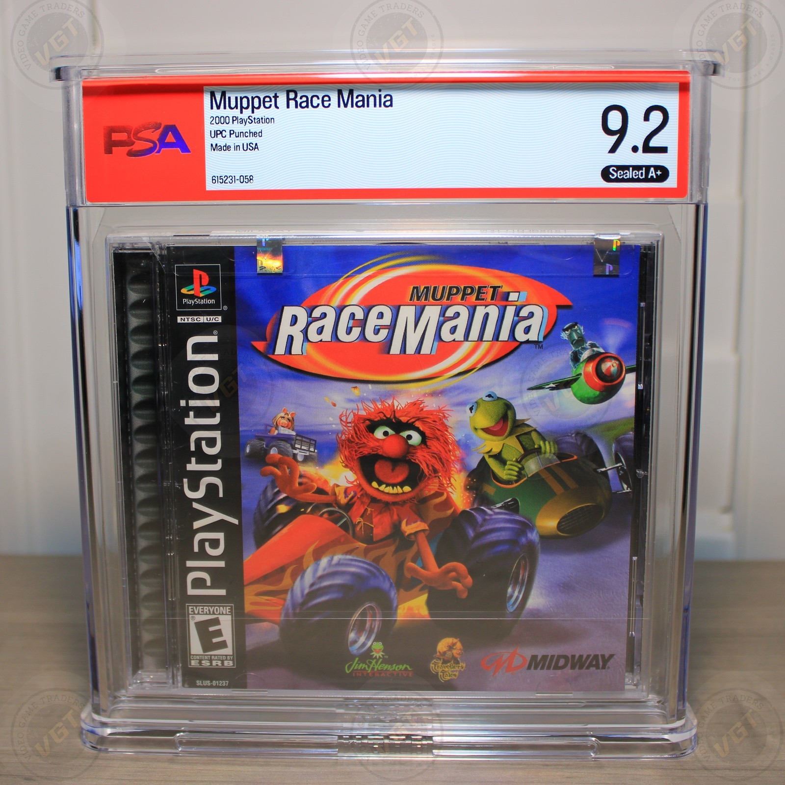 PSA 9.2 A+ / Muppet RaceMania [UPC Punch]  / PlayStation 1, PS1 2000 NEW