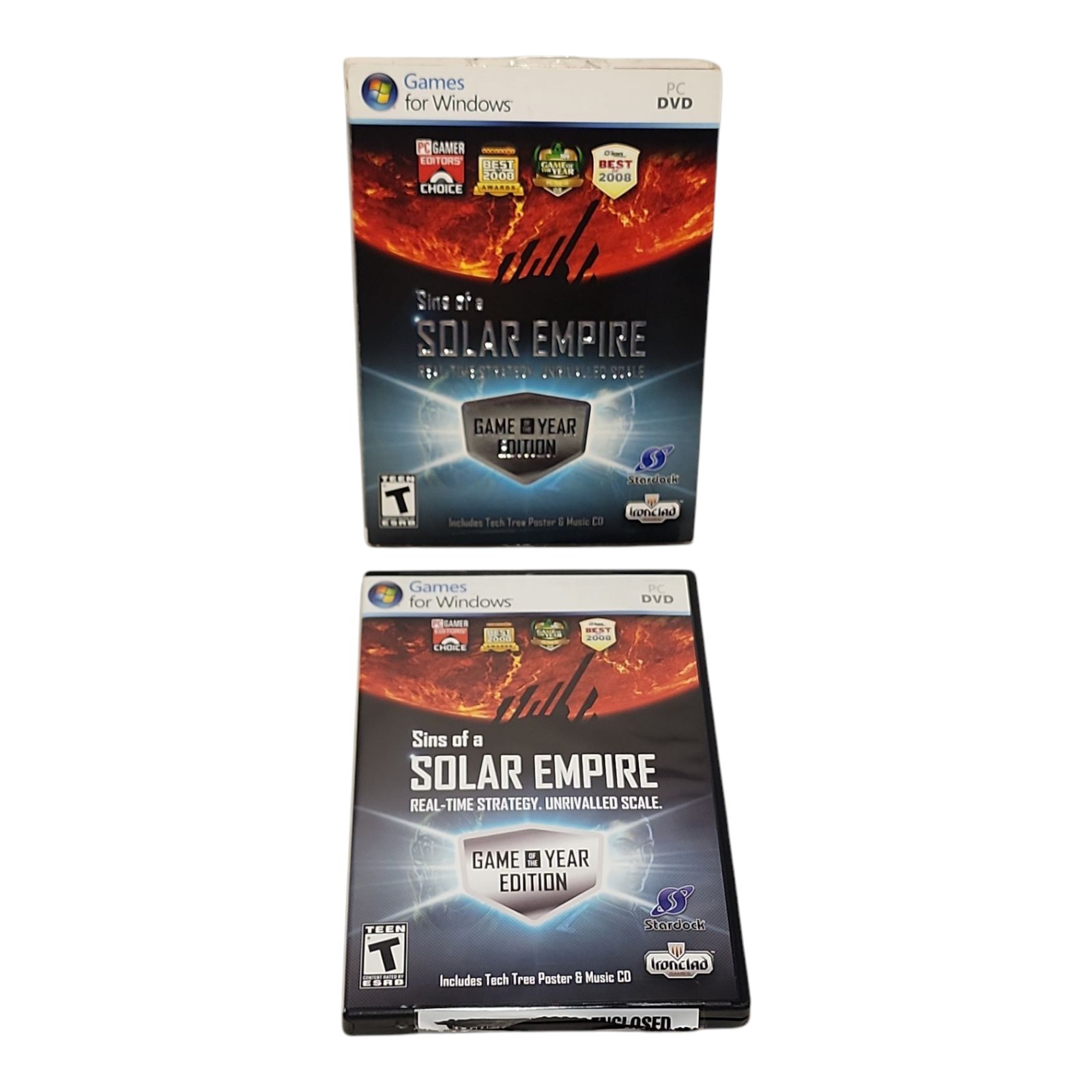 Sins of a Solar Empire: Game of the Year Edition (PC, 2009) With Manuals 2 Discs
