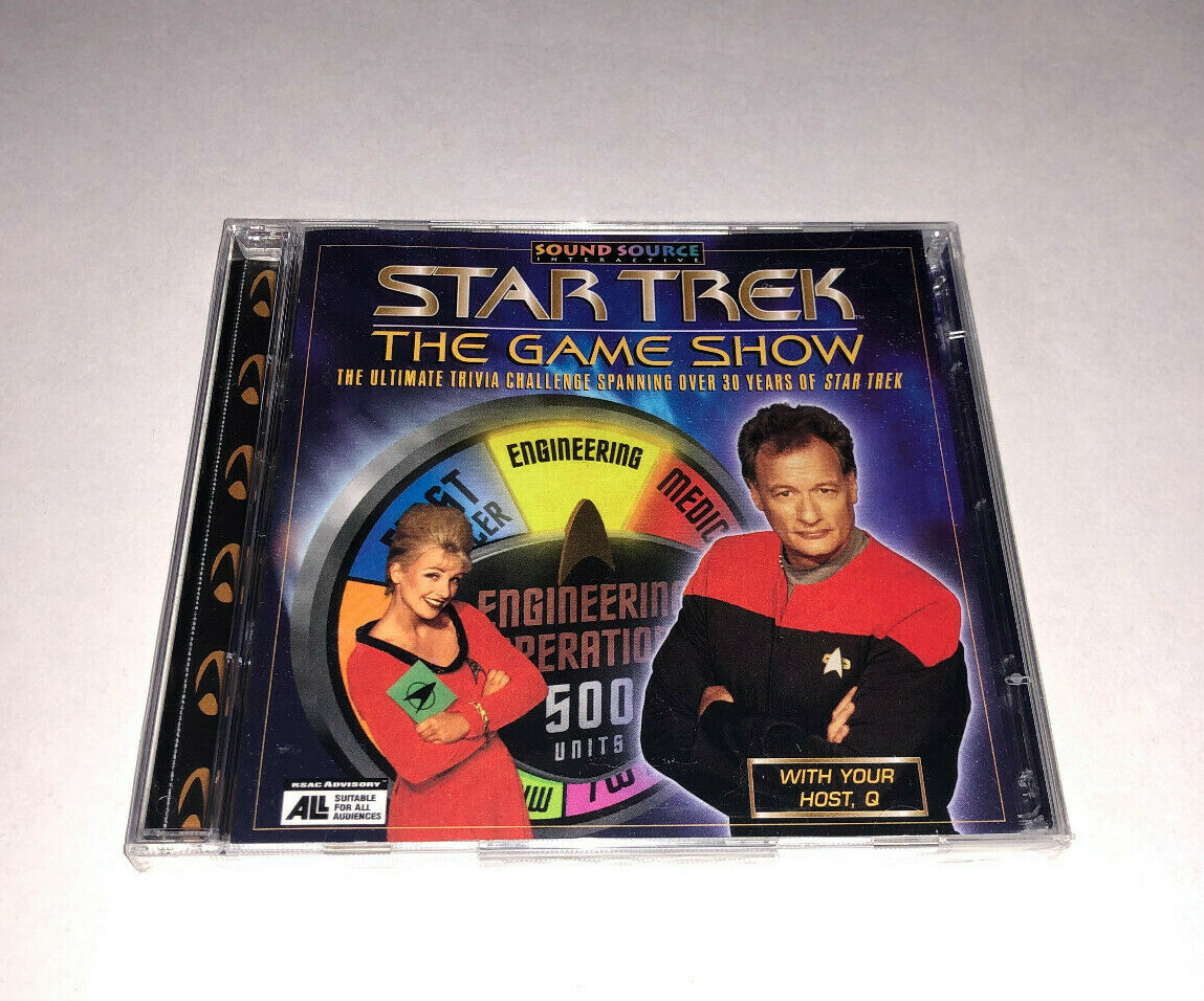 Star Trek The Game Show PC/MAC Game Hosted by Q New Sealed 1997 TNG STNG DS9 