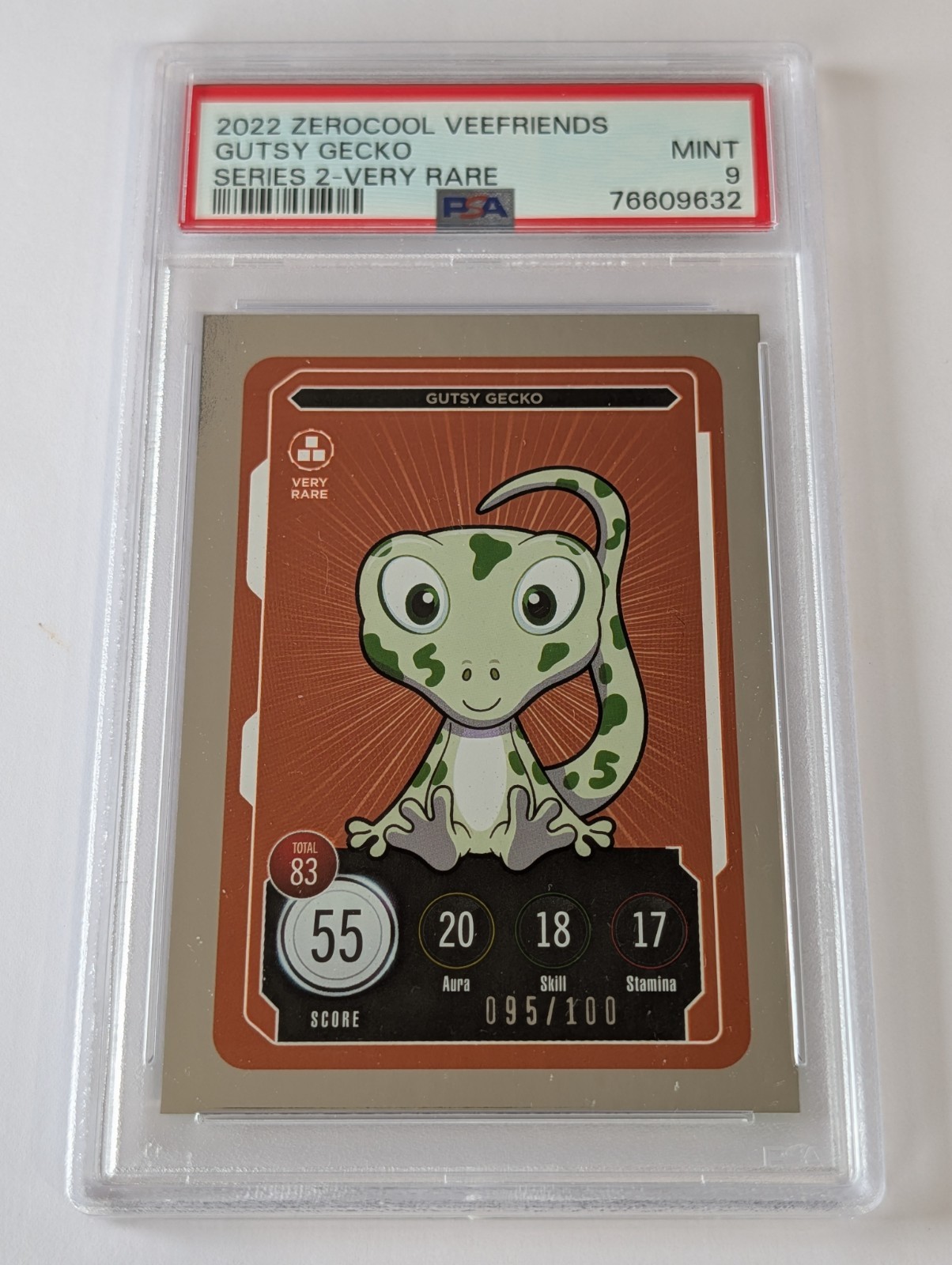 Gutsy Gecko VeeFriends Series 2 TCG Very Rare /100 Foil PSA 9