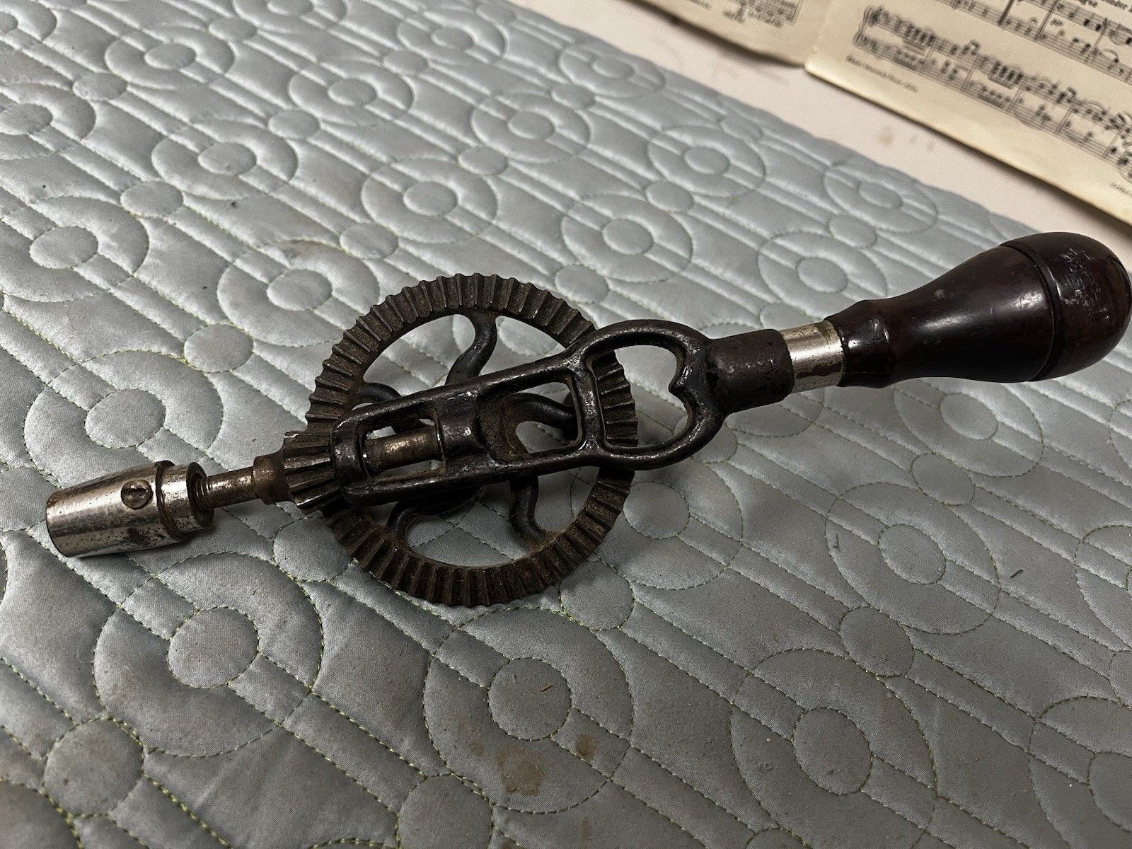 Very Early Model 1877 Antique Miller Falls Co. Cast Metal  Egg Beater Hand Drill