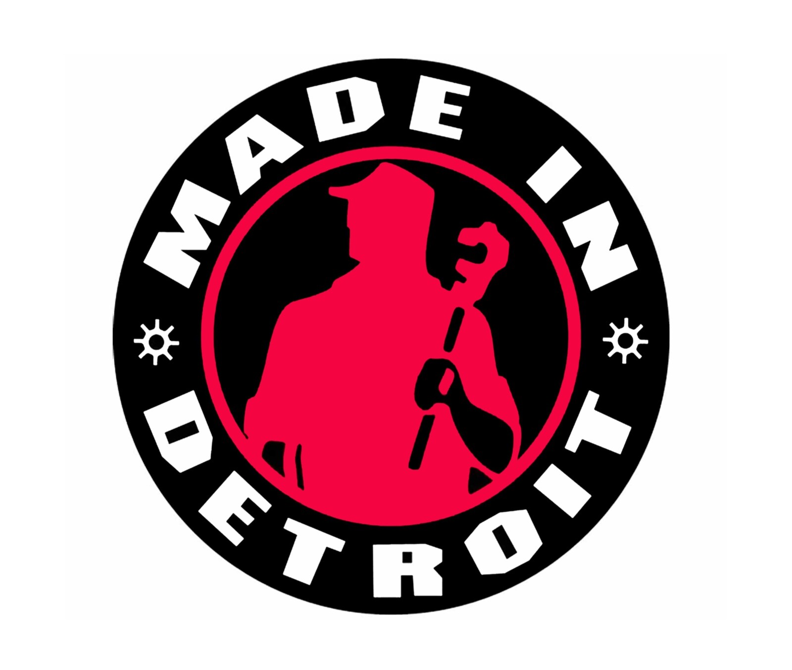 MADE IN DETROIT STICKER 3.5 X 3.5