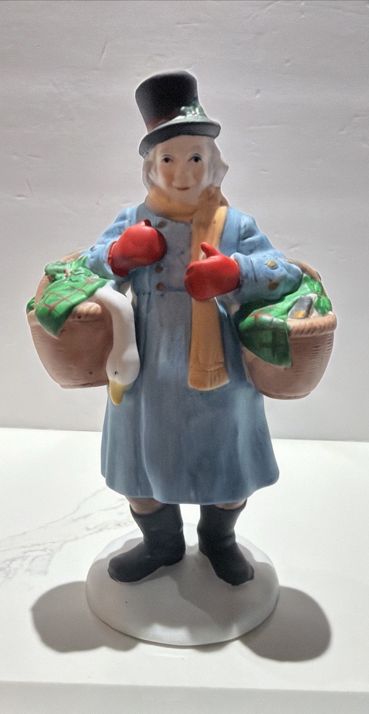 VTG 1987  “Christmas Carol” Scrooge After the Visit 8.5” Figurine Enesco + Box