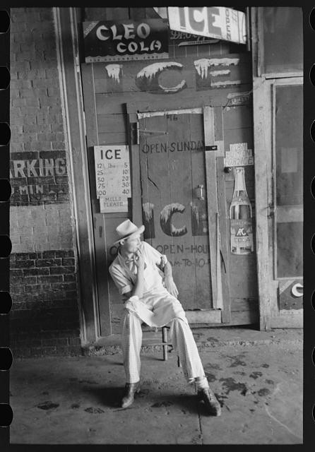 Photo:Muskogee Oklahoma 1939 Man at Cleo Cola Ice Shop FSA Photo