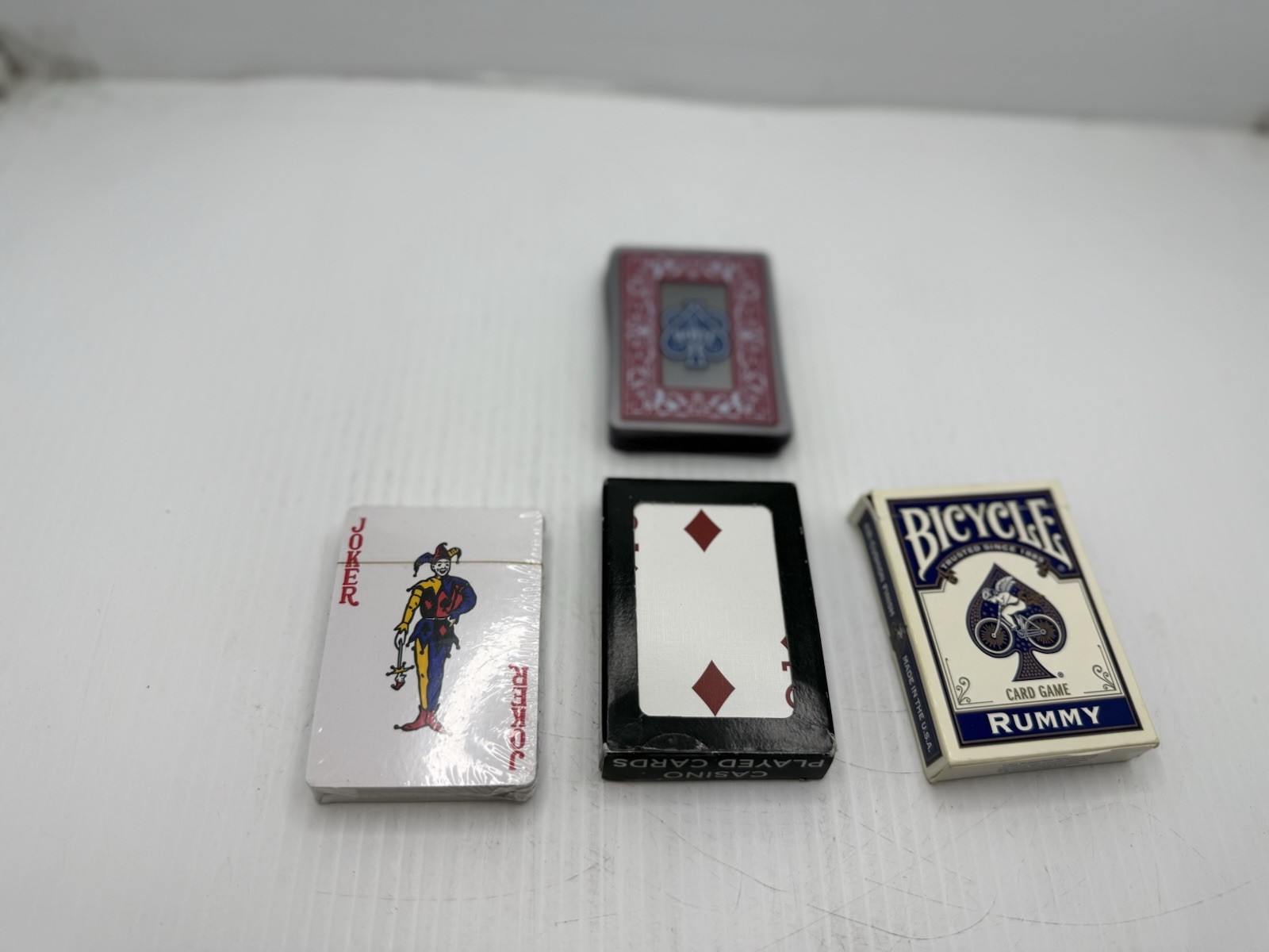 Lot 4 Playing Card Decks Bicycle Rummy Hoyle Casino Joker Vintage Cards