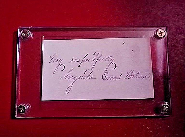 Augusta Jane Evans Wilson (1835-1909) Signed Autograph American Author Signature