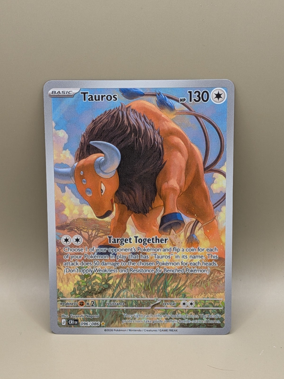 Tauros 096/086 Chaos Rising Illustration Rare Near Mint