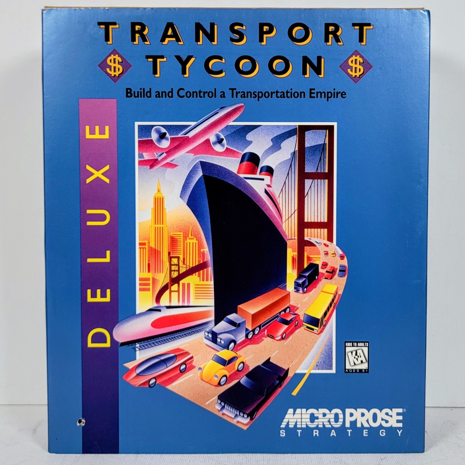 Transport Tycoon Deluxe PC CD-Rom Big Box Game MicroProse Strategy 1995 RARE Vtg