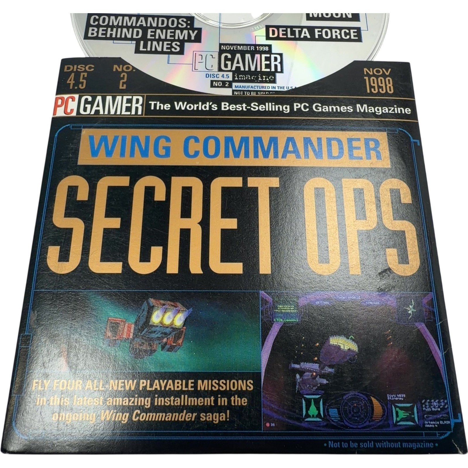 PC Gamer Wing Commander Secret Ops Disc November 1998 Vintage Video Game