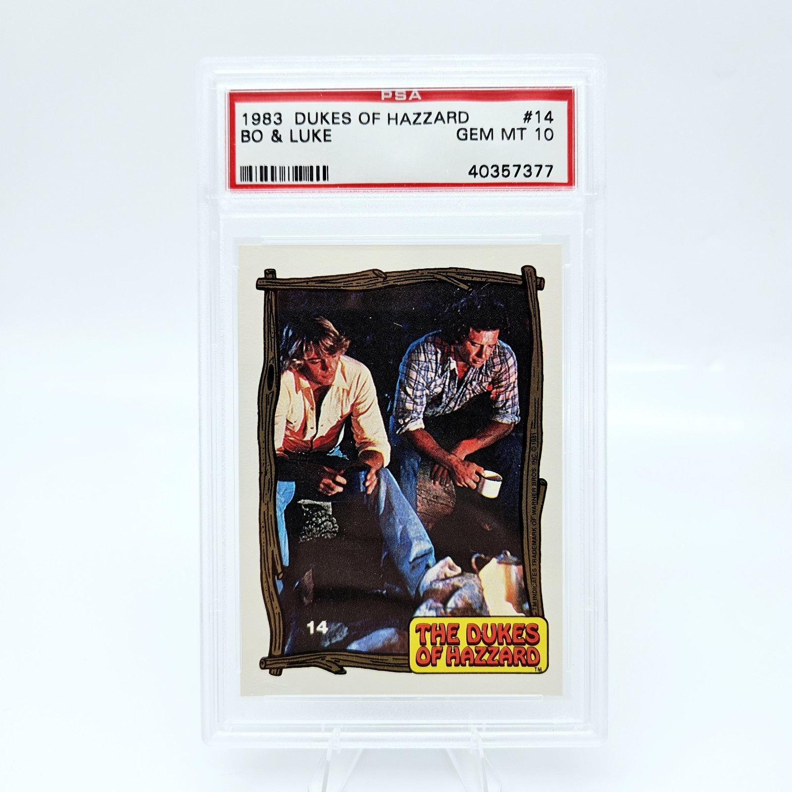 1983 Donruss The Dukes of Hazzard Bo and Luke #14 PSA 10 Pop 2
