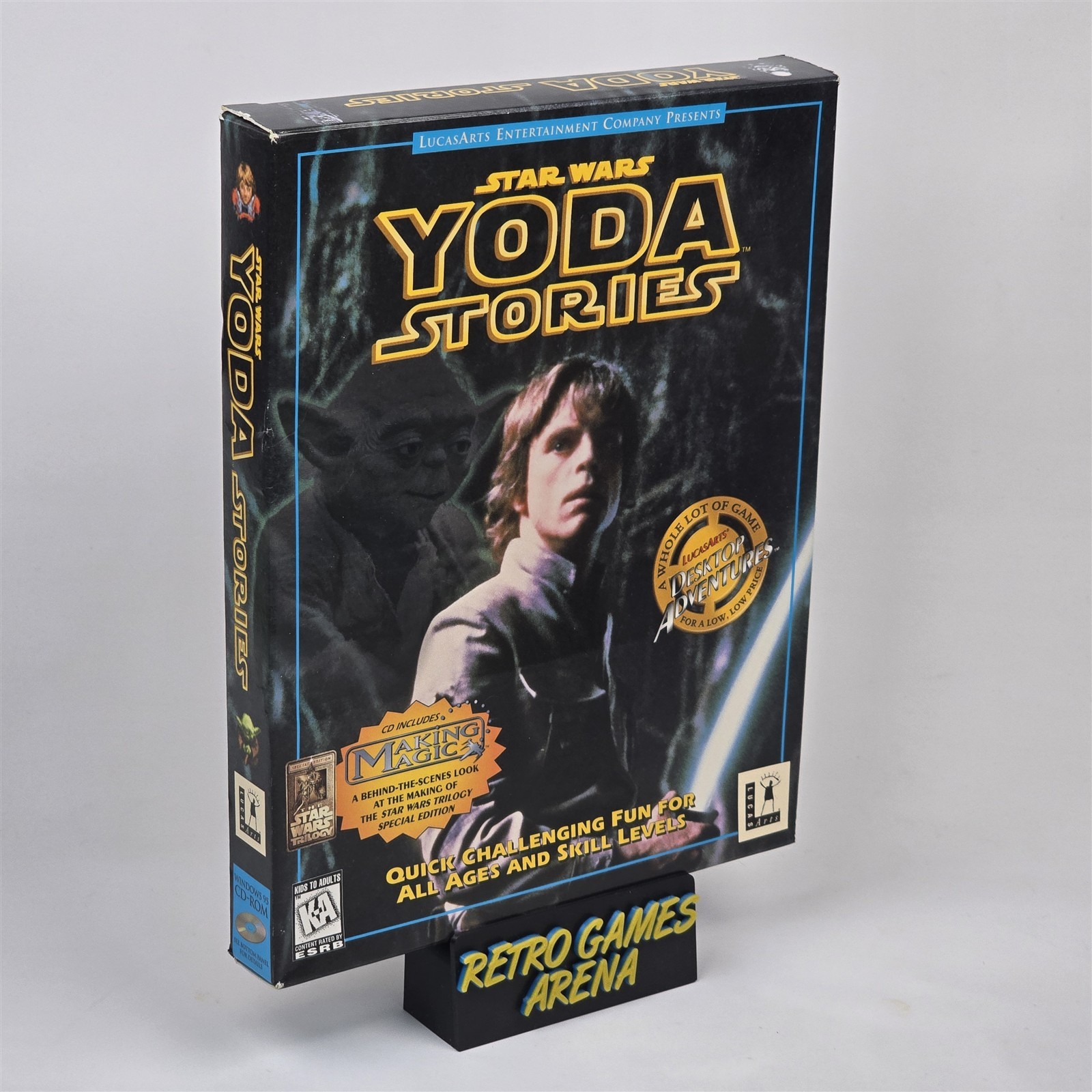 Star Wars: Yoda Stories (PC CD-ROM) BIG Box CIB COMPLETE