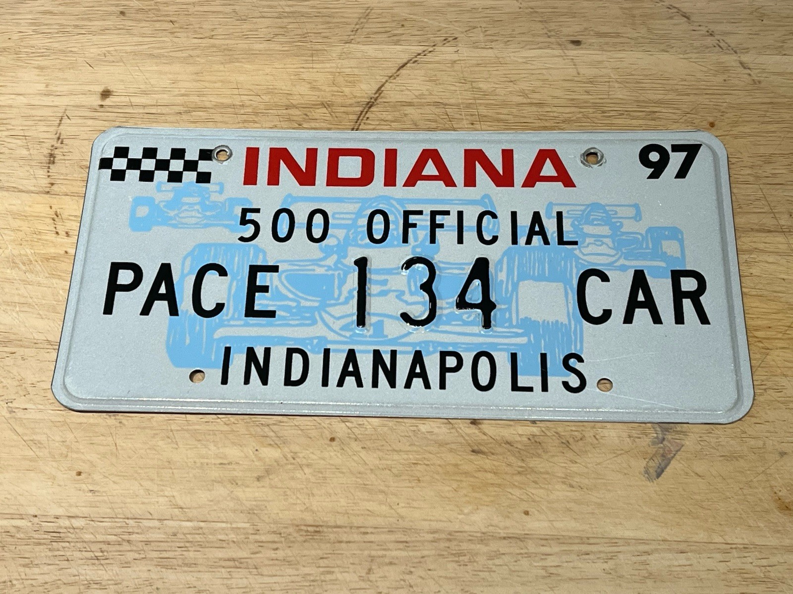 Indiana Indianapolis 500 Pace Car Official Car 1997 License Plate I34