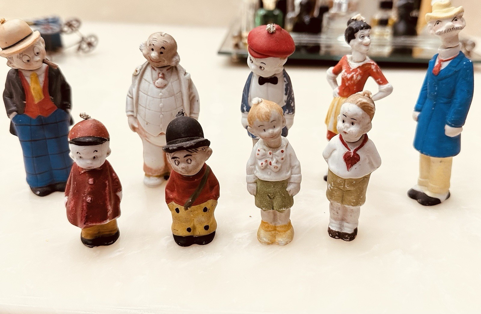 9 Nodders, Gasoline Alley, Moon Mullins Nine Pieces