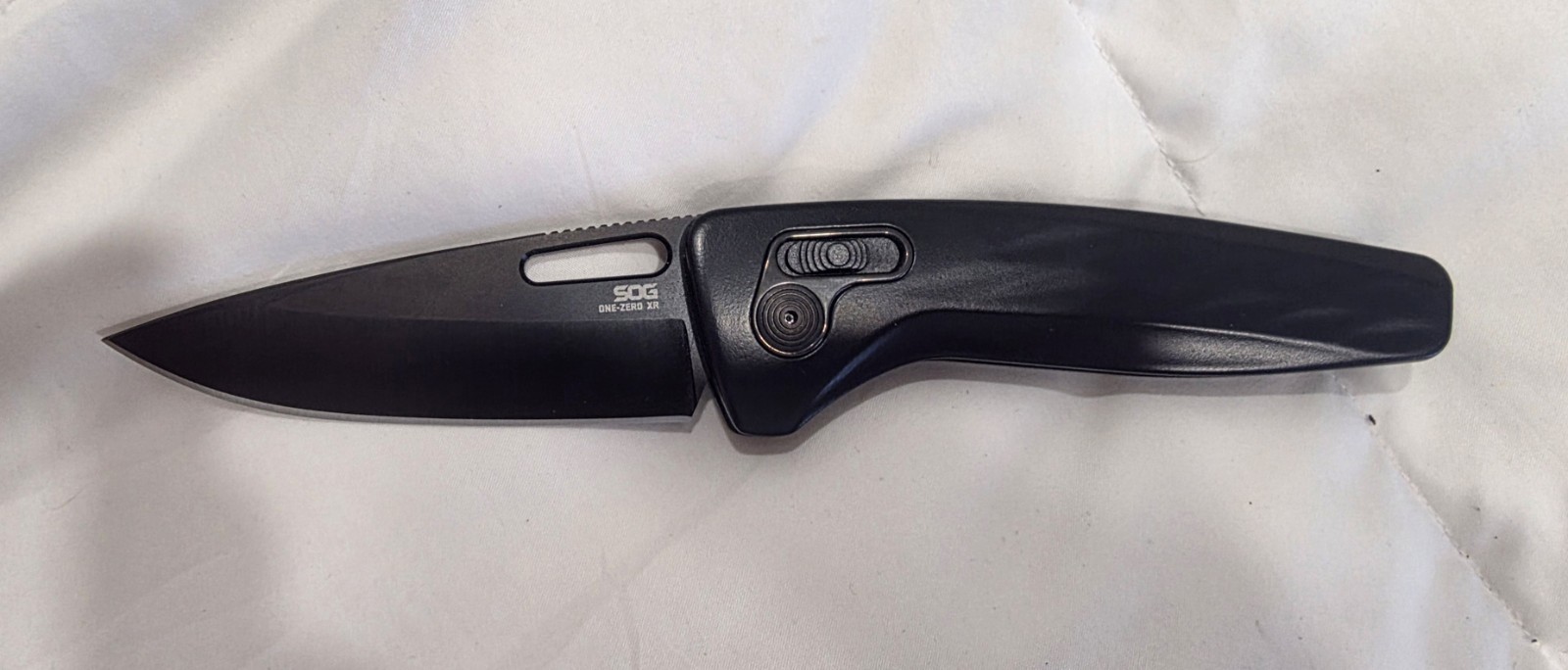 SOG Knives One-Zero XR Black S35VN Aluminum Pocket Knife