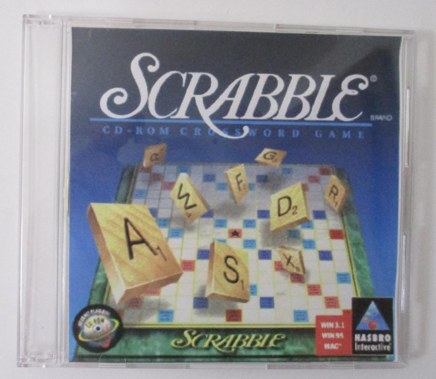 SCRABBLE; CD-ROM Crossword Game (1997) Hasbro Interactive Video Game For WIN/MAC