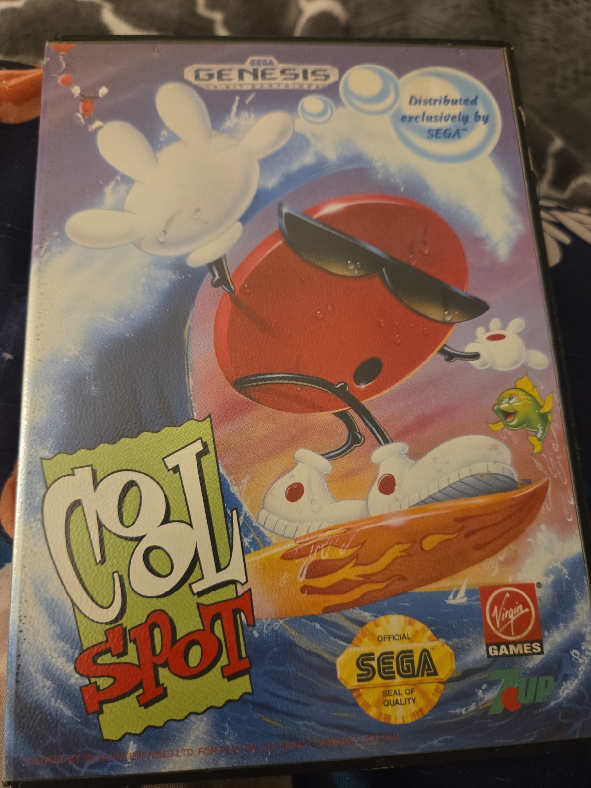 Cool Spot Sega Genesis Complete CIB Games (Virgin) 7-up