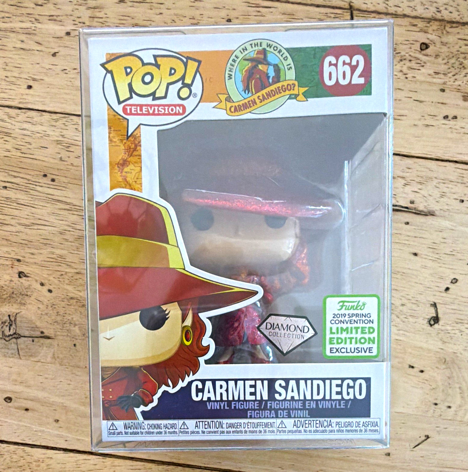Funko Pop Television Carmen Sandiego Diamond Spring Convention #662