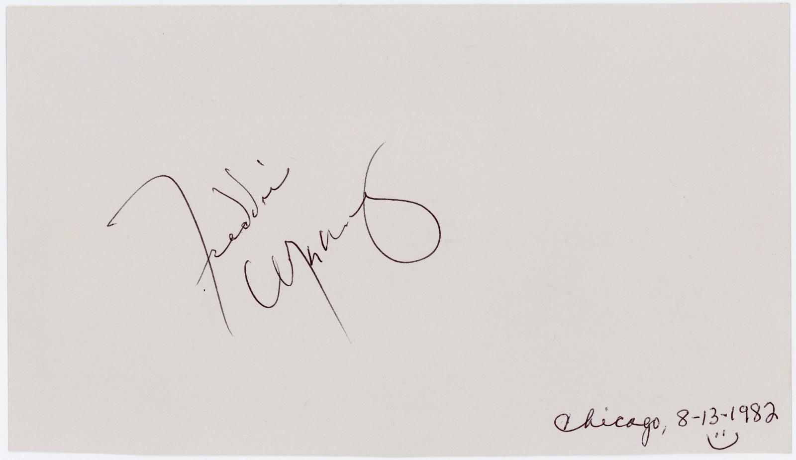 Freddie Mercury ~ Signed Autographed Authentic 1982 Signature Queen ~ PSA DNA