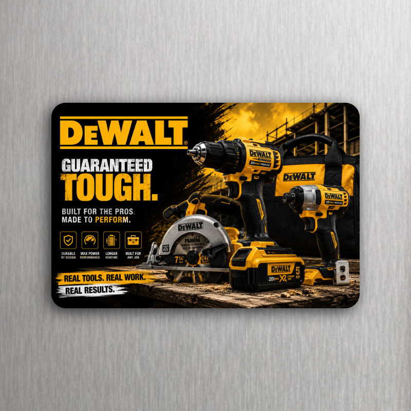 3 x 2 DeWALT Industrial Toolbox Style Magnet Magnets - Choose Your Design