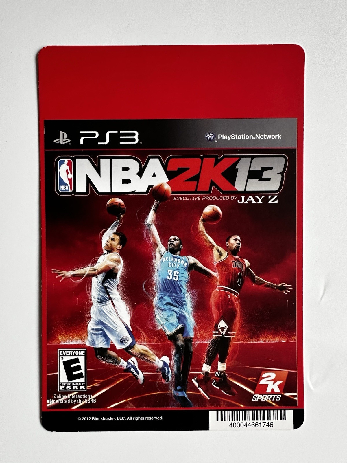 PLAYSTATION 3 NBA 2K13 BLOCKBUSTER VIDEO BACKER CARD 5