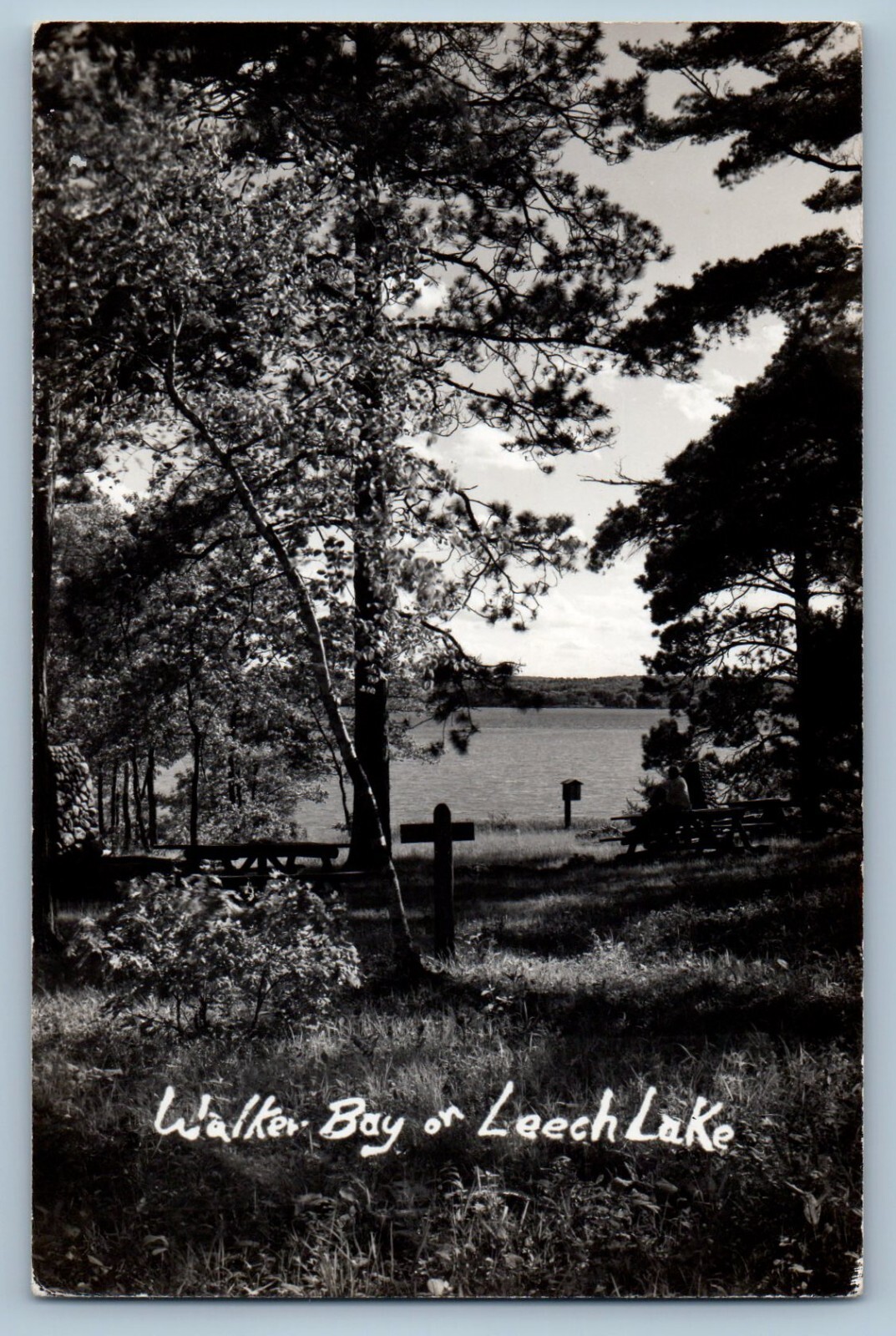 Walker Minnesota MN Postcard RPPC Photo Walker Bay On Leech Lake c1950\'s Vintage