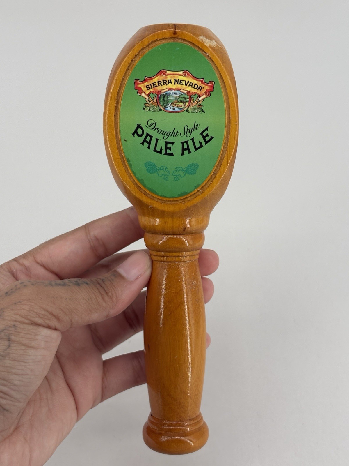 Sierra Nevada Draught Pale Ale Pub Style Wooden Beer Tap Handle Bar 7.25