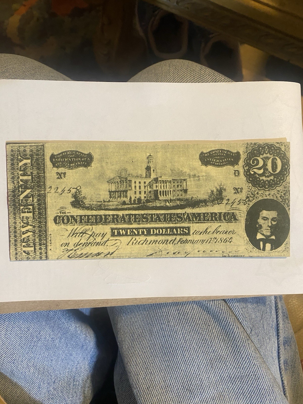 LOT OF 11 Vintage 1950s Rebel Motel Memphis TN Promotional Map Confederate Bills