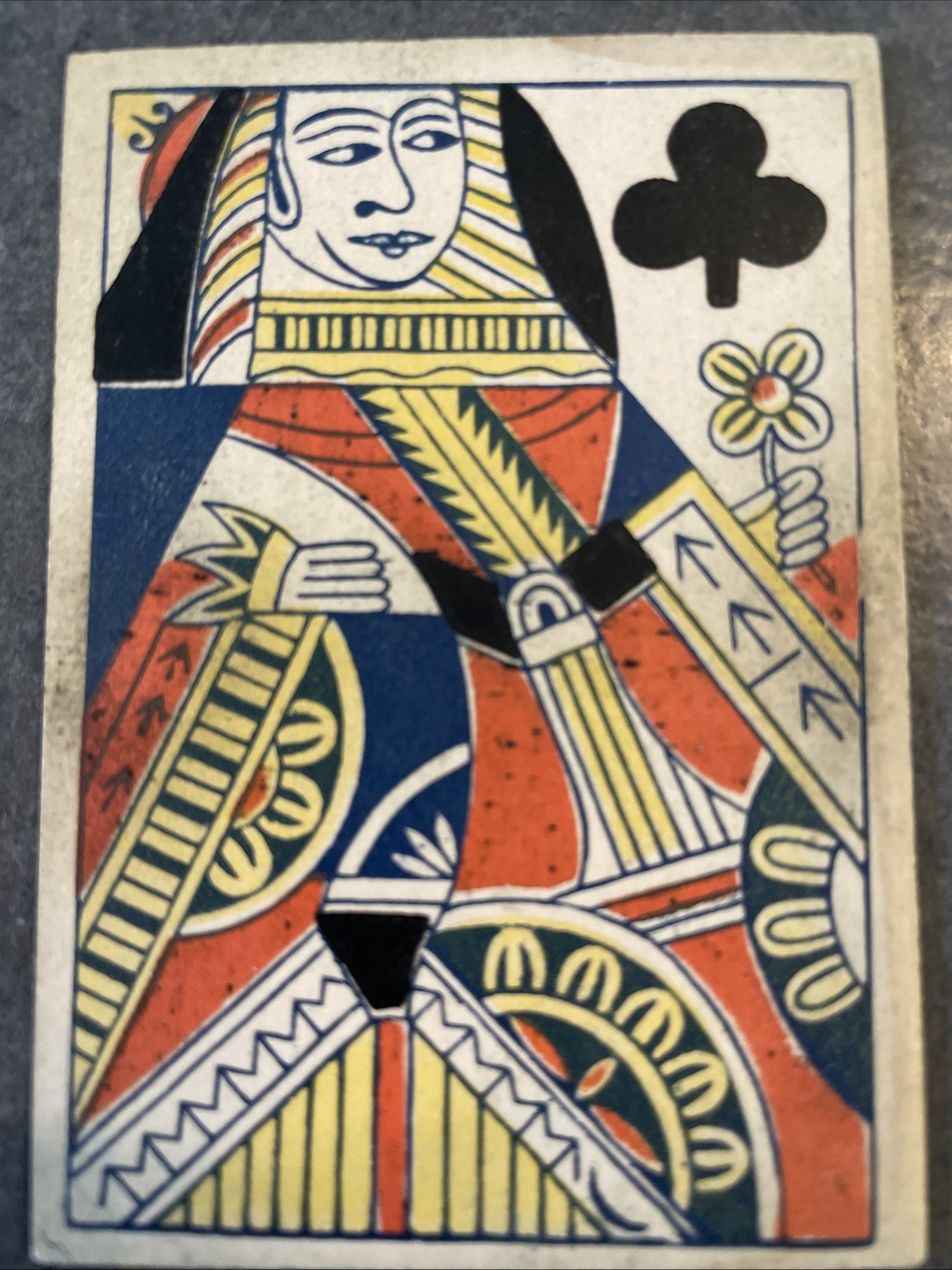 ORIGINAL 1860-1880s NO NUMBERS SAMUEL HART PLAYING CARD OLD WEST CIVIL WAR US