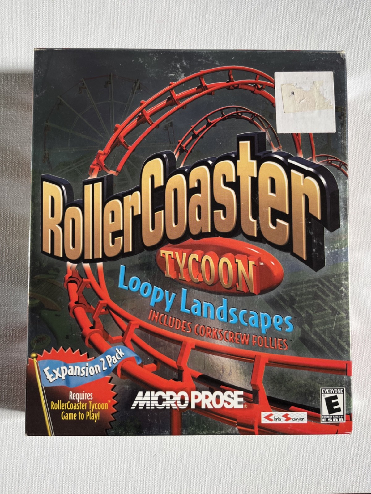 2000 Roller Coaster Tycoon Loopy Landscapes Expansion pack Big Box, New & Sealed