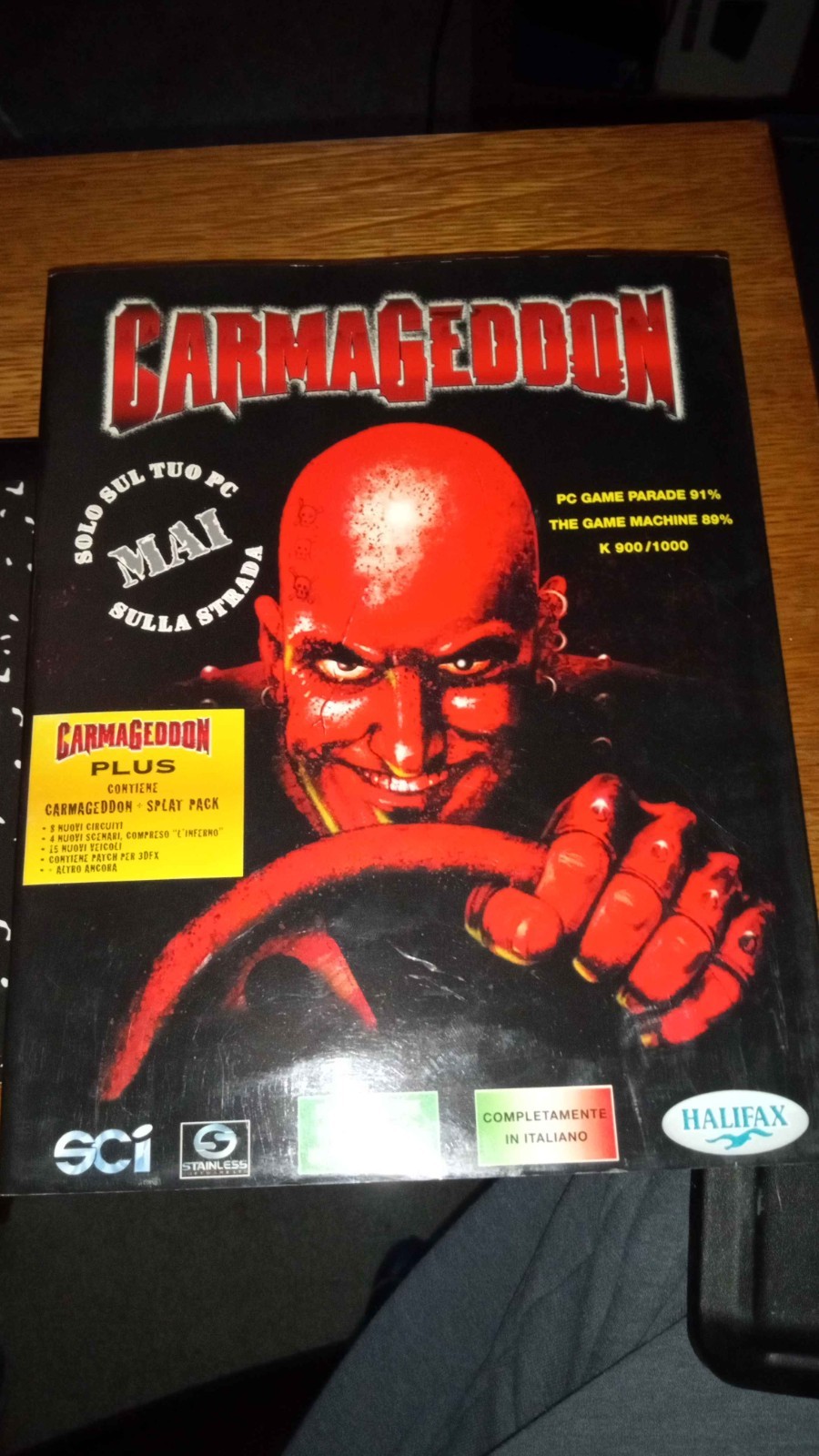 Carmageddon (PC, 1997) Complete in box with Splat Pack Italian Language Ver.
