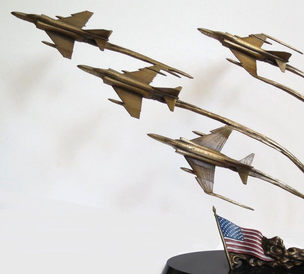 Post WW2 Plane F4 US AirPlane Model  Vietnam War Era Navy Military AirForce AF