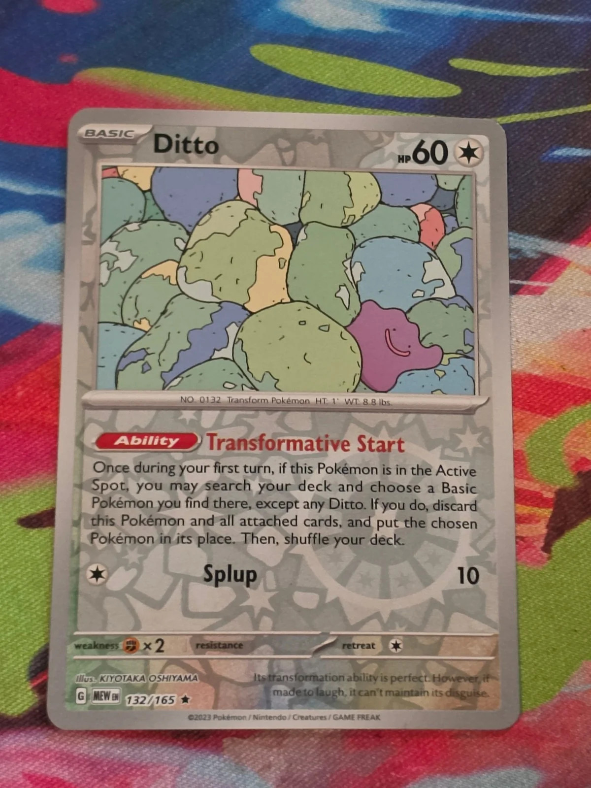 Ditto Reverse Holo Rare SV: Scarlet & Violet 151 132/165 NM Pokemon