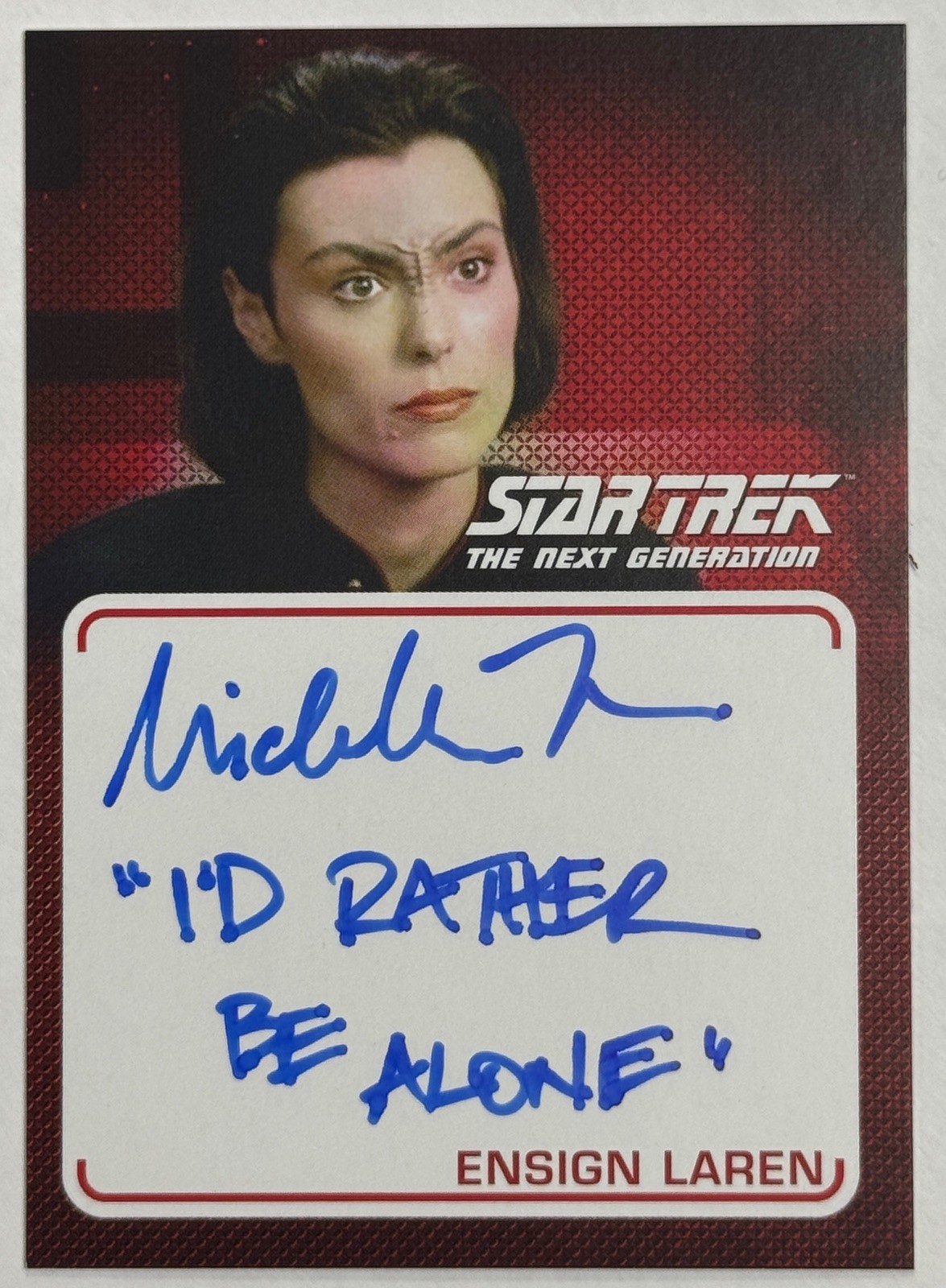 2020 RITTENHOUSE STAR TREK NEXT GENERATION #A28 MICHELLE FORBES RO LAREN AUTO