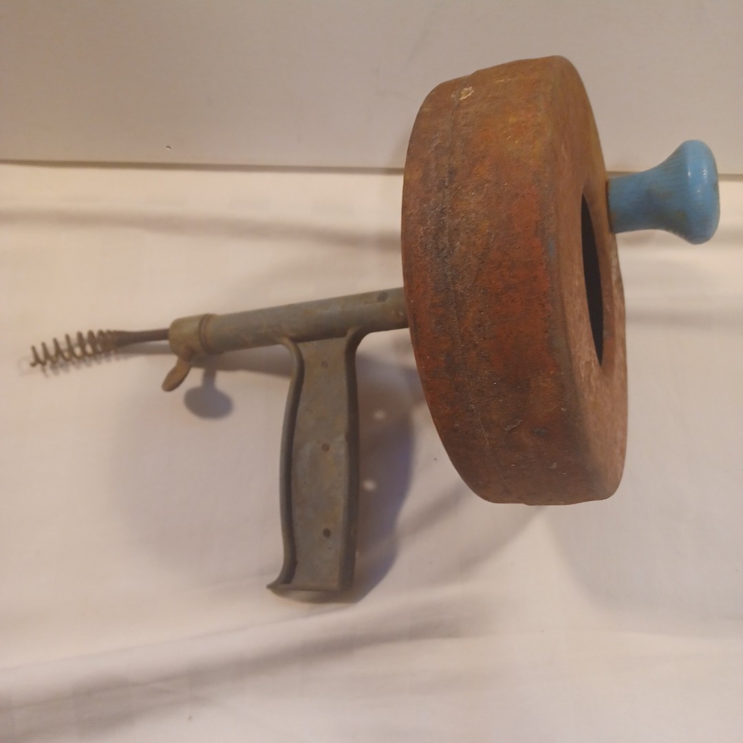 Chicago Speciality Mfg. Co. Hand Crank 15' Drain Snake. Mighty Mite Vtg