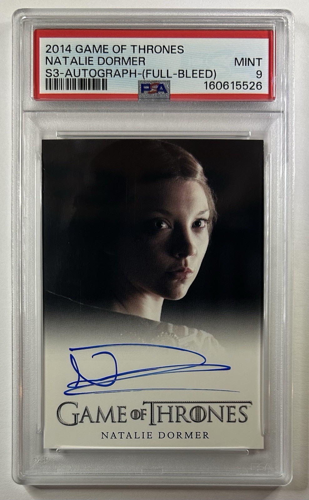 2014 GAME OF THRONES AUTO AUTOGRAPH NATALIE DORMER FULL BLEED PSA 9 MINT