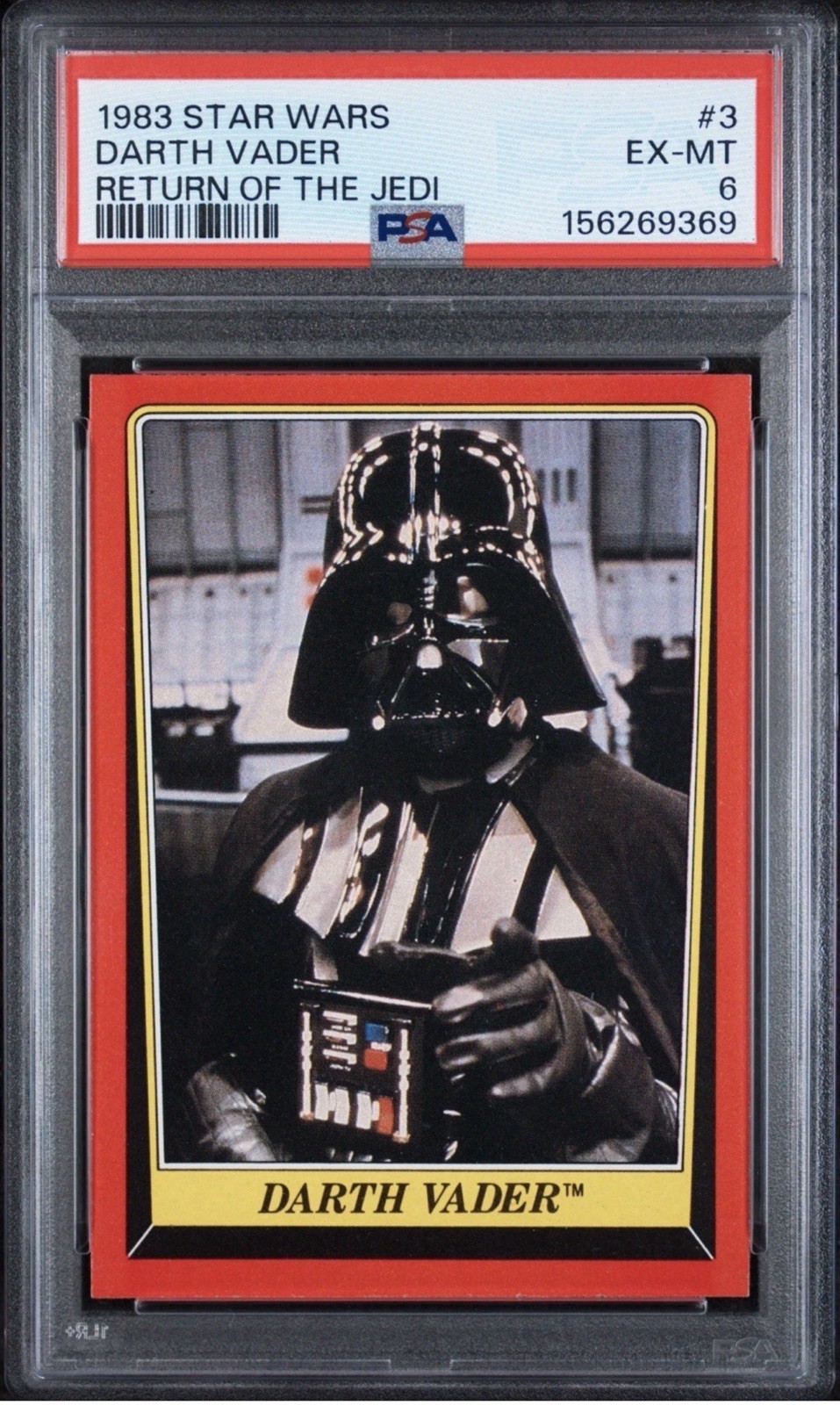 🔥Darth Vader 1983 Topps Star Wars Return Of The Jedi #3 PSA 6 Low POP