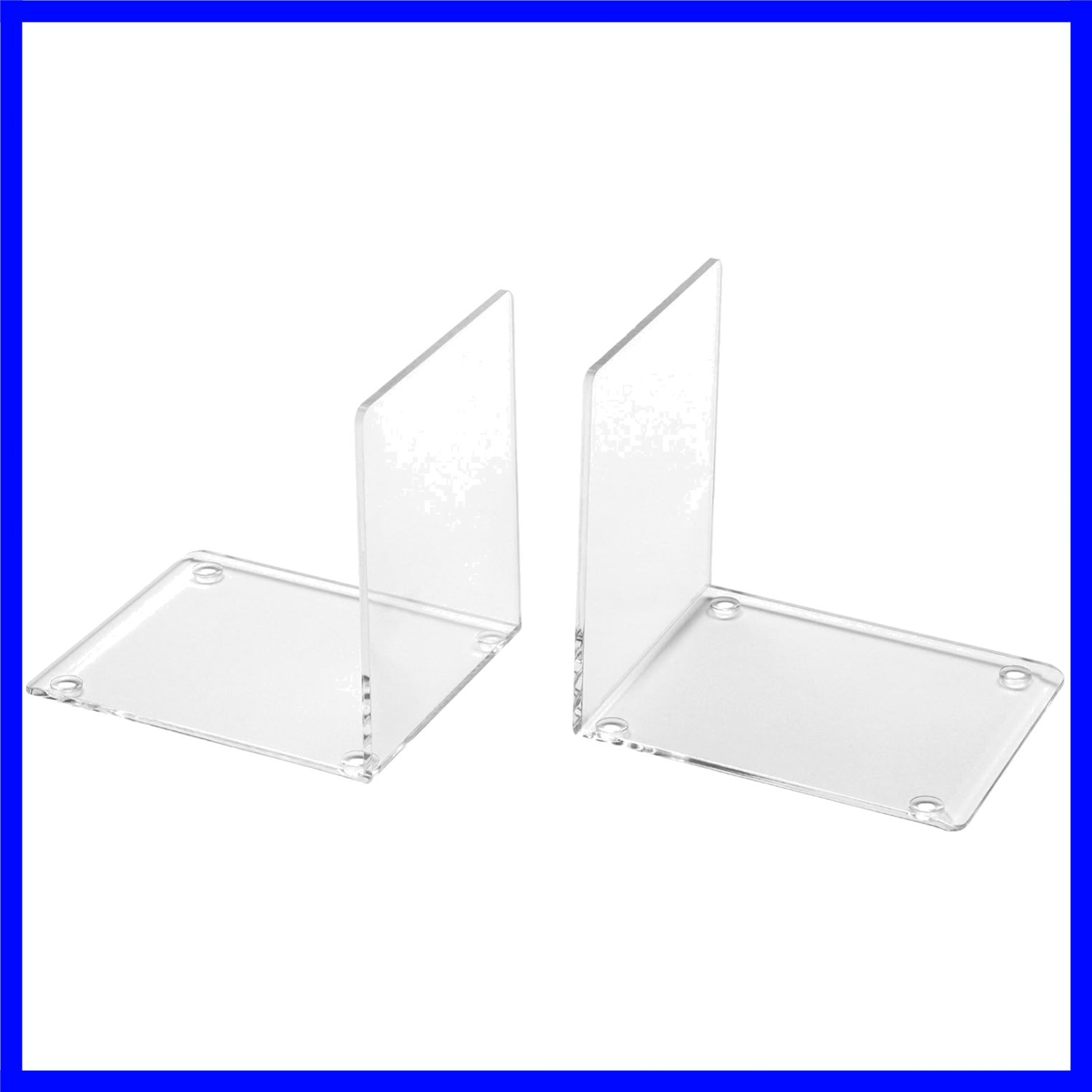 Sleek Clear Acrylic Bookends for Stylish Organization - Ideal for Home & Office