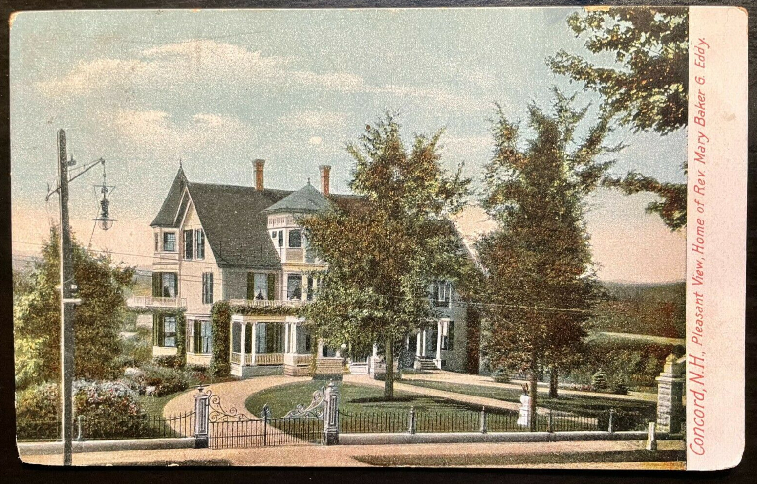 Vintage Postcard 1909 Pleasant View, Home of Mary Baker Eddy, Concord, NH