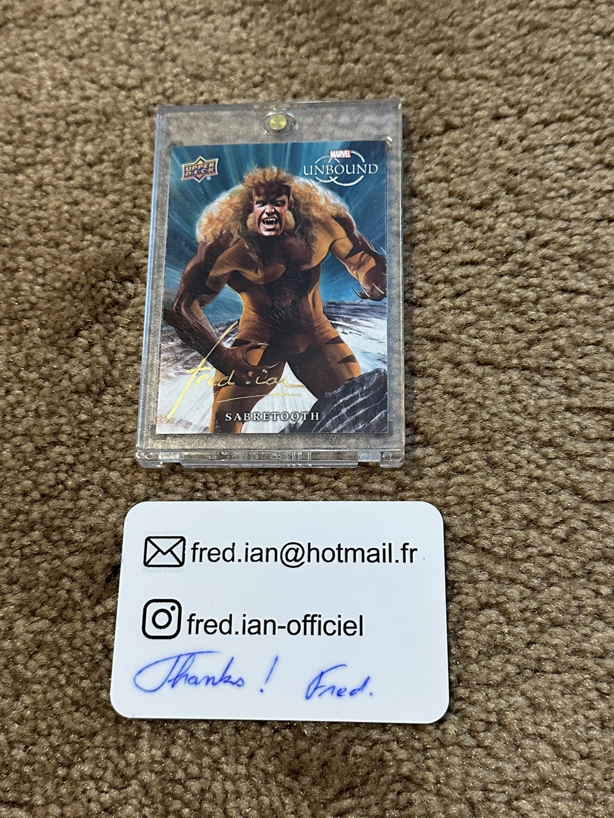 RARE ARTIST SAMPLE fred.ian 2022 Upper Deck Marvel Unbound SABRETOOTH no number