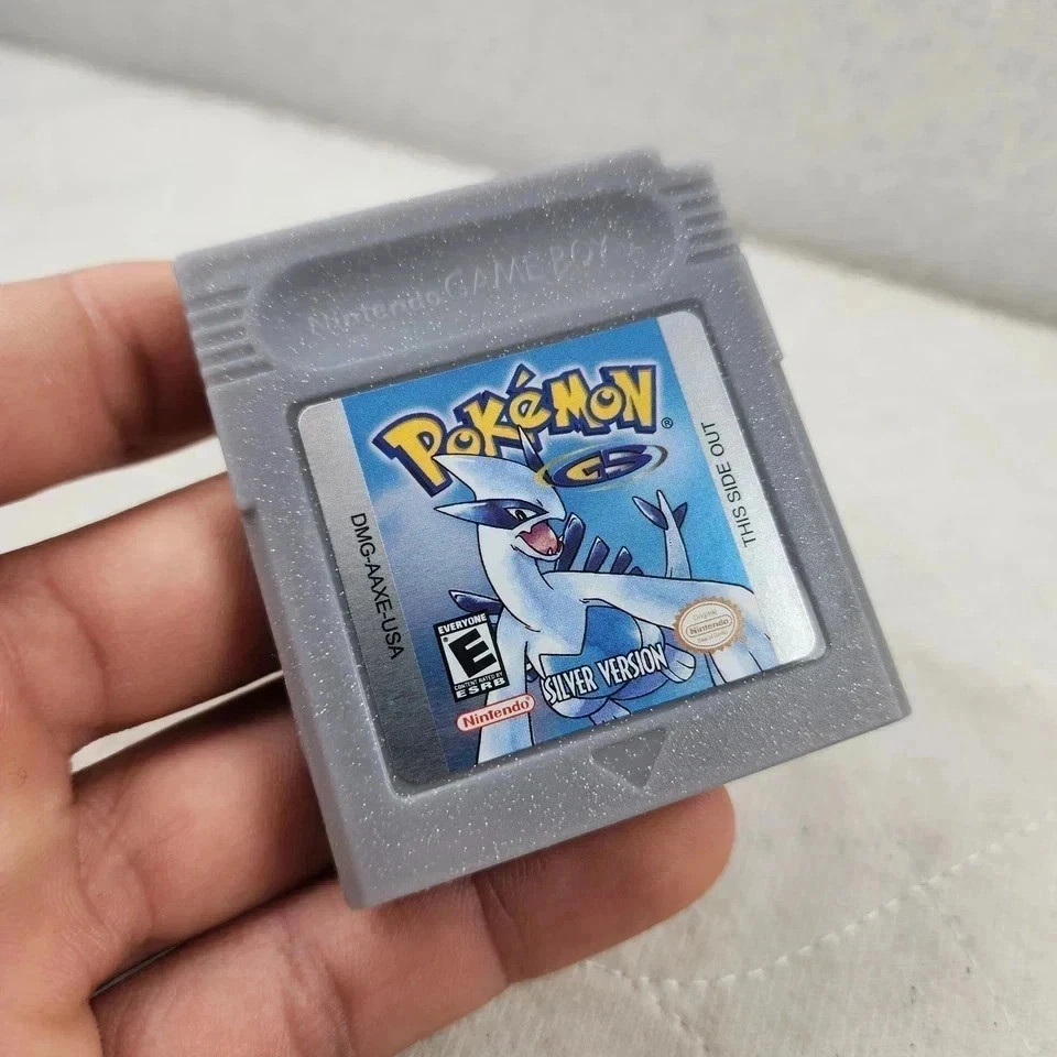 GBC Silver Version Game Boy Color, English Cartridge Game Tested USA
