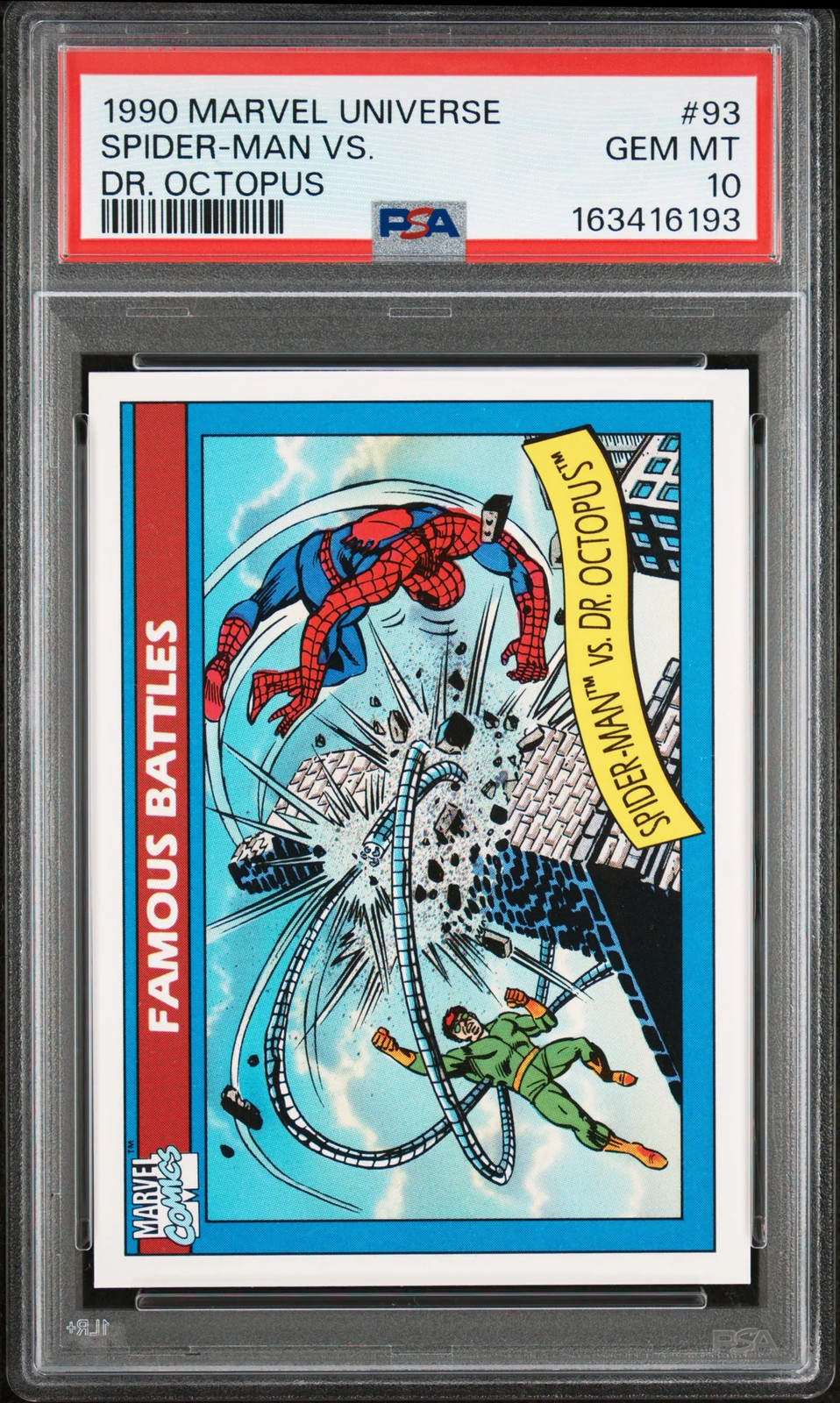 1990 Marvel Universe Spider-Man VS. Dr. Octopus #93 PSA 10