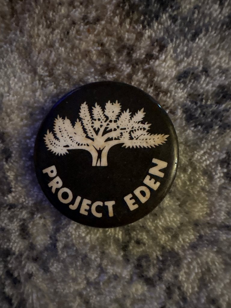 Vintage Project Eden Promotional Pinback Button, Appx 1.25”