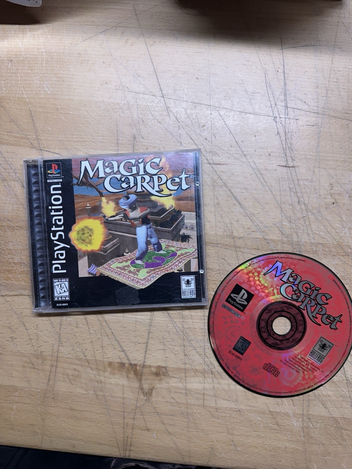 Magic Carpet (Sony Playstation 1 PS1) CIB Complete w/ Manual Black Label Tested