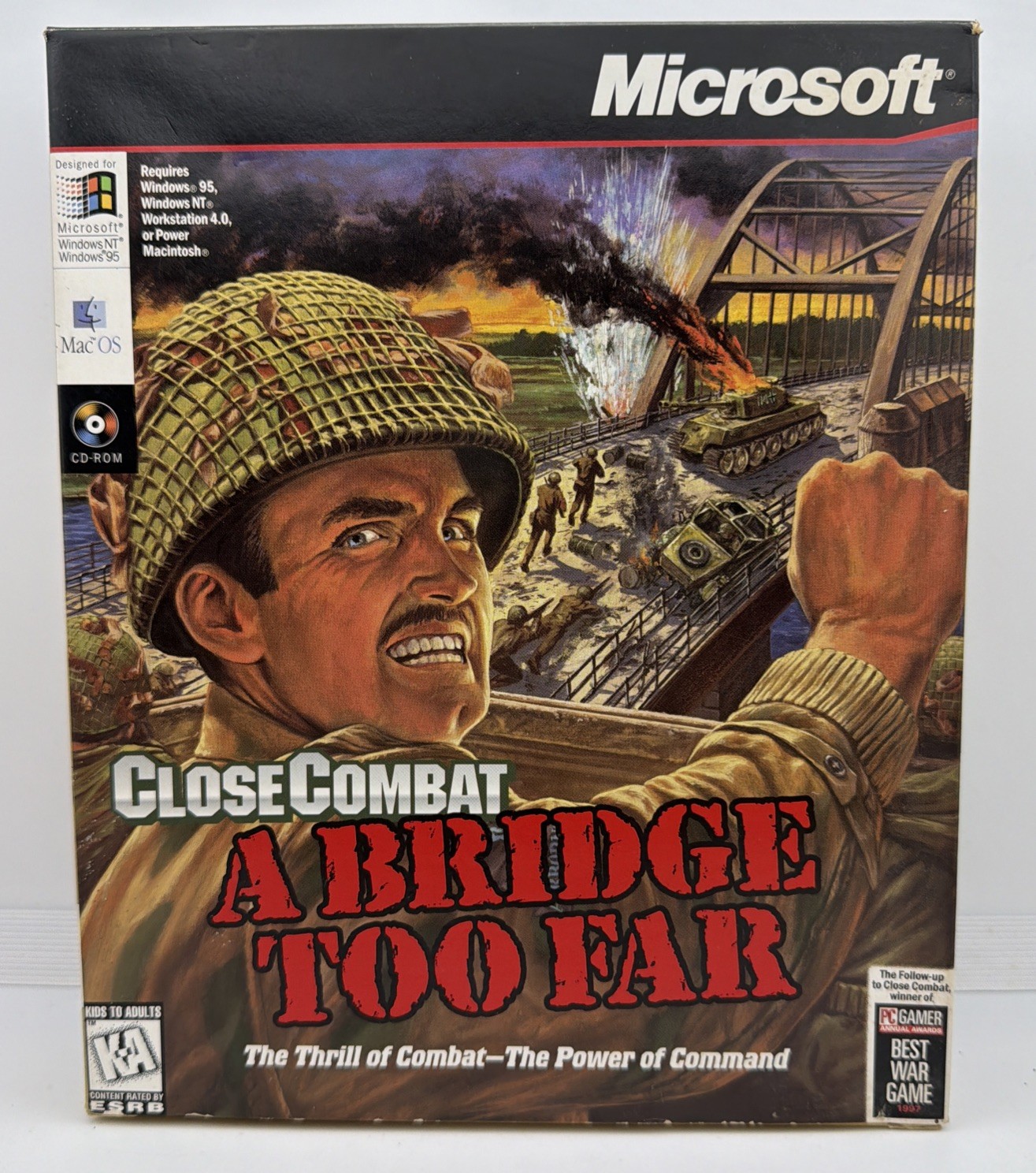 Close Combat A Bridge Too Far Microsoft PC CD-ROM Windows 95/98 Mac Big Box