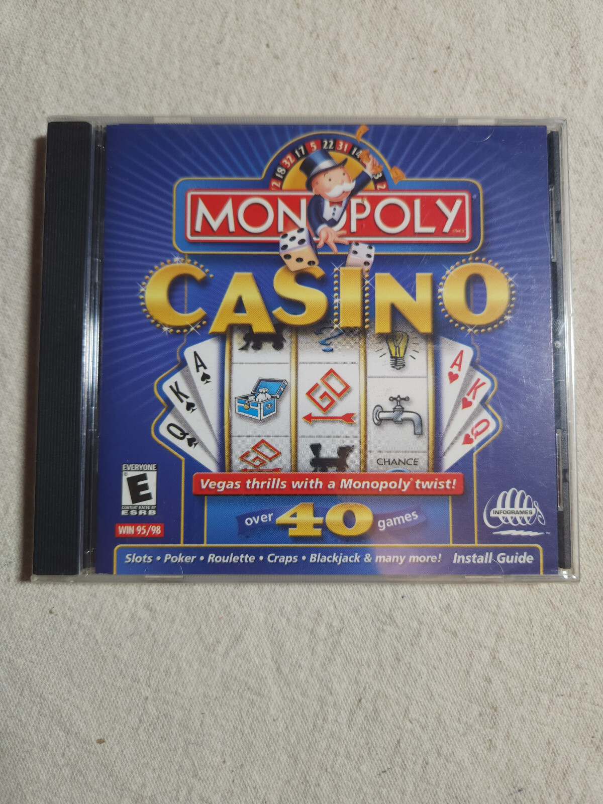 Monopoly Casino 40+ Game Bundle (PC, 1999) Hasbro | CD w/ Jewel Case SEALED