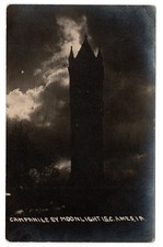 Iowa State University Campanile by Moonlight Real Photo Postcard RPPC 1913 picture